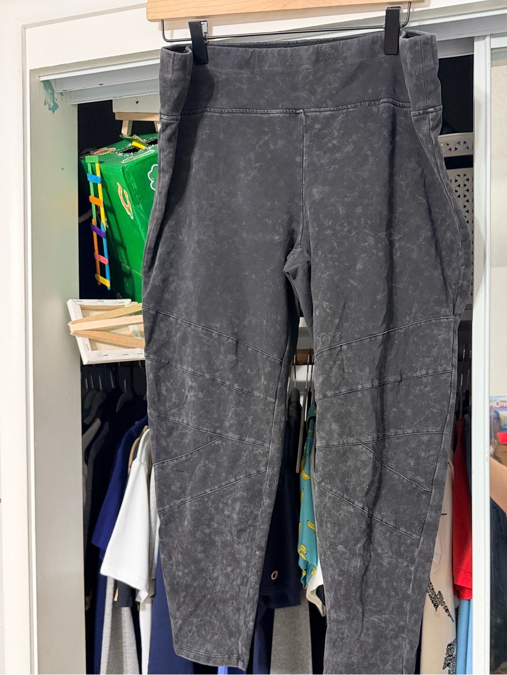 Marc New York Women's Washed Charcoal Leggings